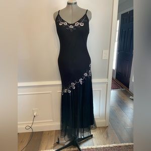Vintage Black beaded dress size 12